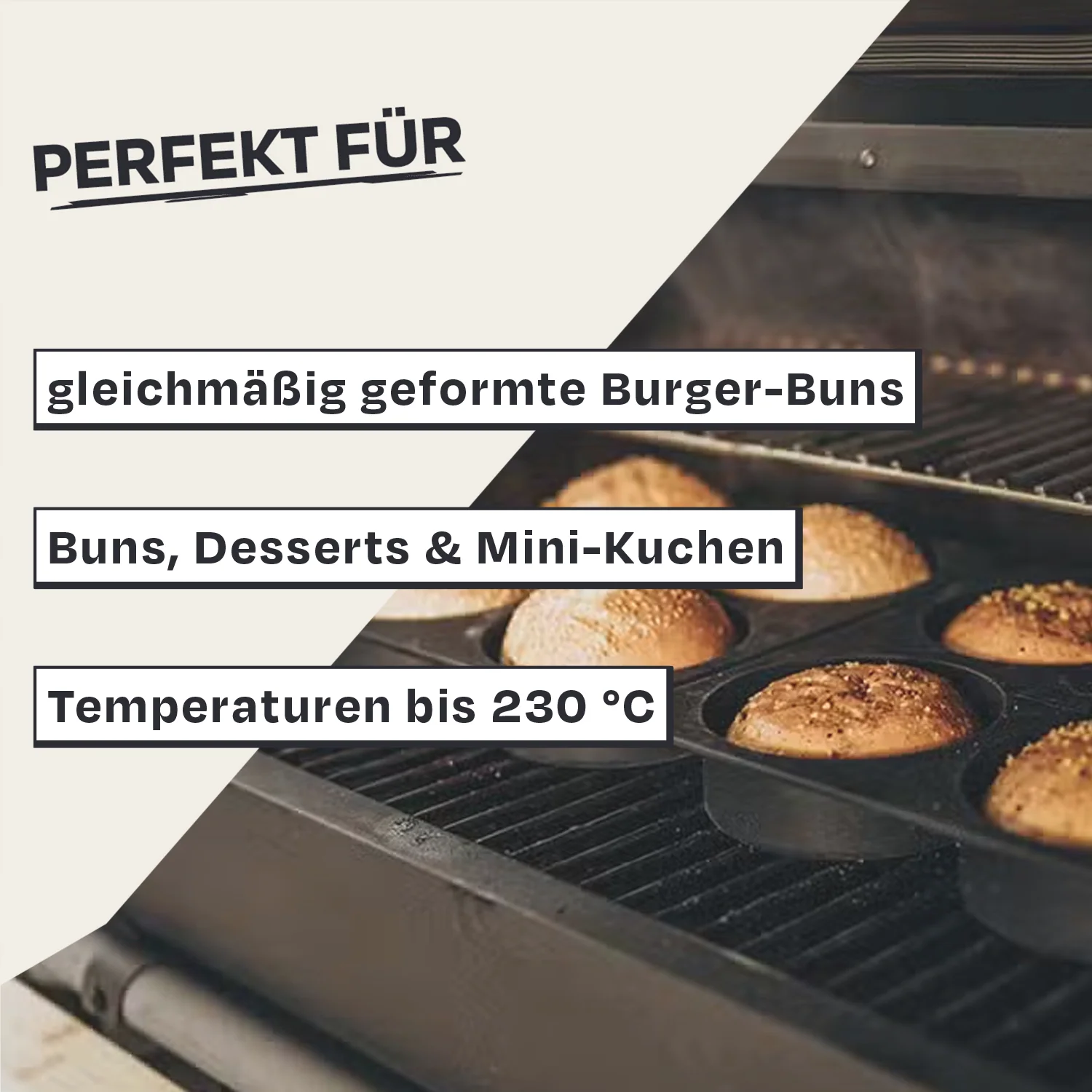 Bunformer | Silikonbackform für Burgerbrötchen - Image 2